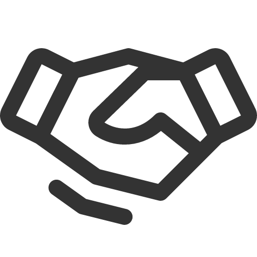 иконка handshake, рукопожатие,