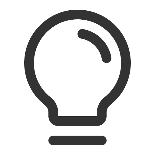 иконка lightbulb, лампочка,