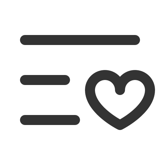 иконка list heart, list, heart, сердце,