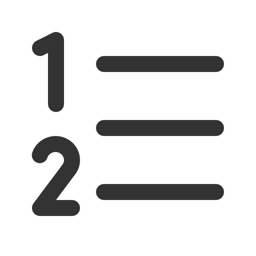 иконка list numbers, list, numbers,