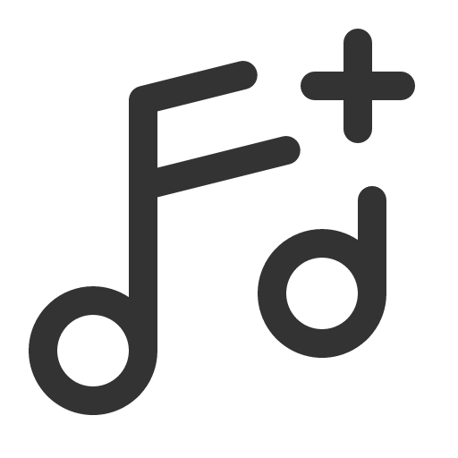 иконка music notes plus, music, музыка, notes, заметки, plus, плюс,