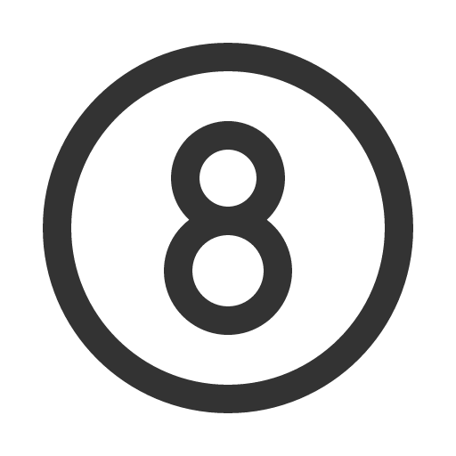 иконка number circle eight, number, circle, eight,