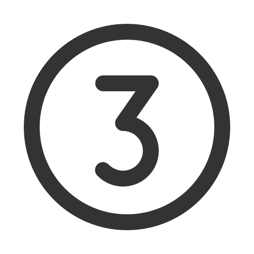 иконка number circle three, number, circle, three,
