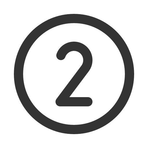иконка number circle two, number, circle, two,