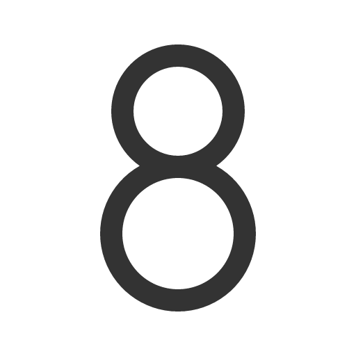 иконка number eight, number, eight,