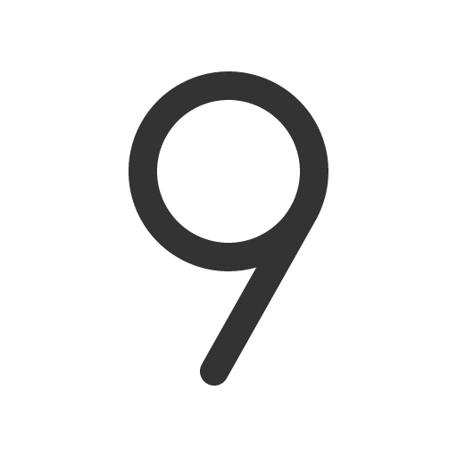 иконка number nine, number, nine,