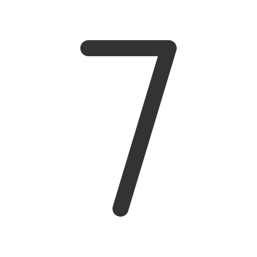 иконка number seven, number, seven,