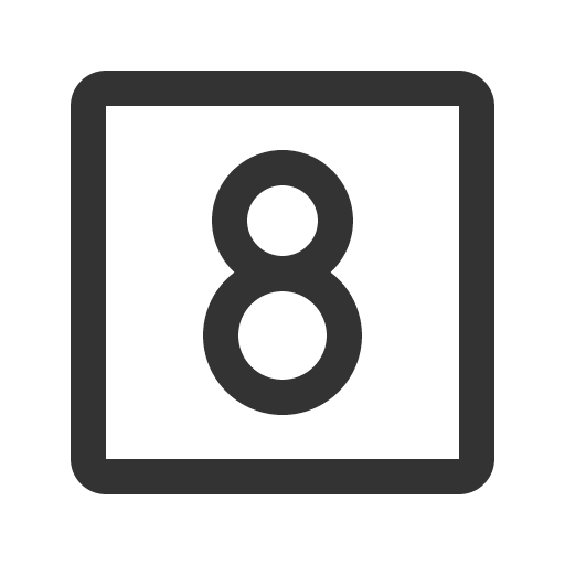 иконка number square eight, number, square, eight,