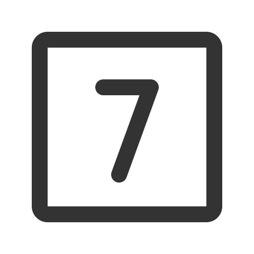 иконка number square seven, number, square, seven,