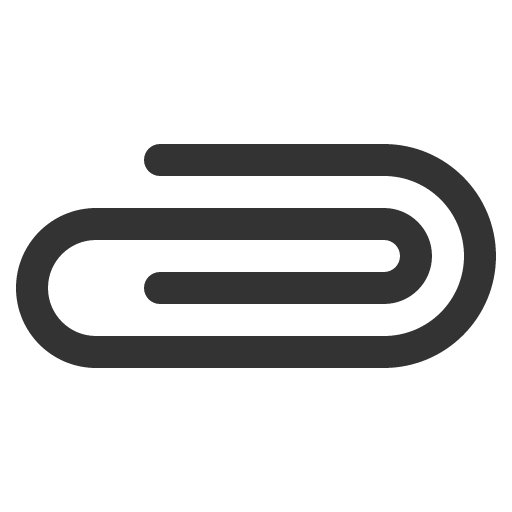 иконка paperclip horizontal, paperclip, horizontal, документ,