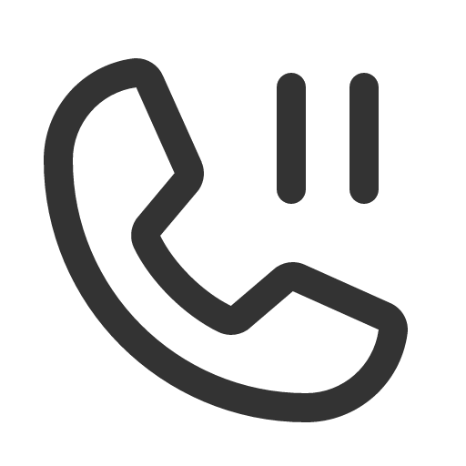 иконка phone pause, phone, телефон, pause, пауза,