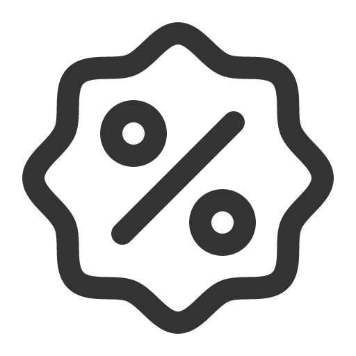 иконка seal percent, seal, percent,