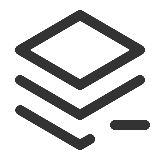 иконка stack minus, stack, minus, минус,