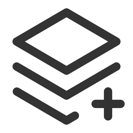 иконка stack plus, stack, plus, плюс,