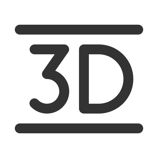 иконка three d, three,