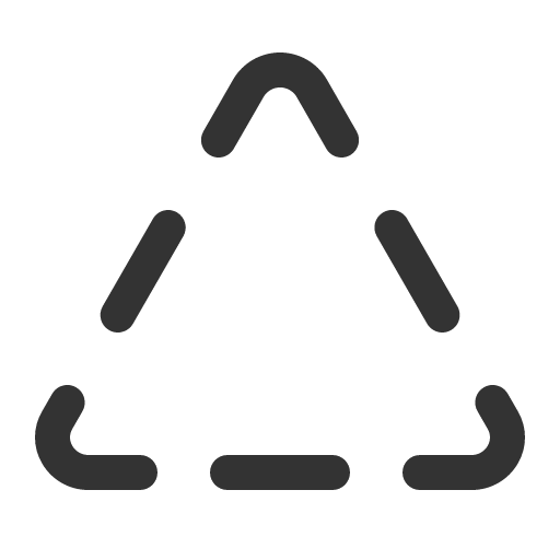 иконка triangle dashed, triangle, треугольник, dashed,
