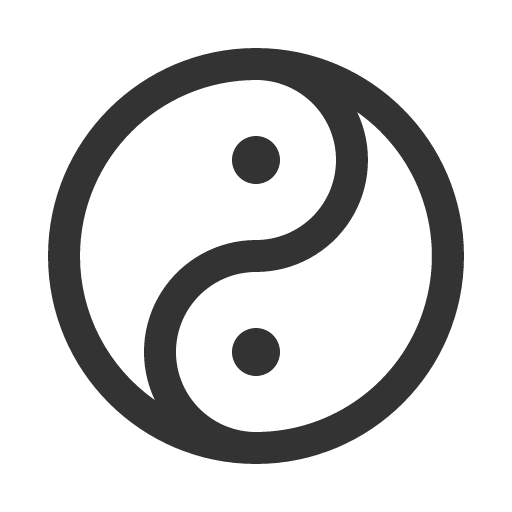 иконка yin yang, инь янь, yin, yang,