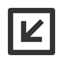 иконка arrow left down box, arrow, стрелка, left, down, box, коробка