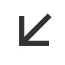 иконка arrow left down, arrow, стрелка, left, down