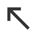 иконка arrow left up long, arrow, стрелка, left, up, стрелка вверх, long