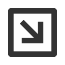 иконка arrow right down box, arrow, стрелка, right, down, box, коробка