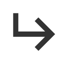 иконка corner down right, corner, down, стрелка, right