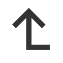 иконка corner left up, corner, left, стрелка, up, стрелка вверх