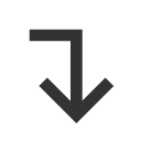 иконка corner right down, corner, right, стрелка, down