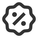 иконка discount percent, discount, выключатель, percent