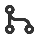 иконка git merge, git, merge, стрелка