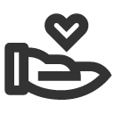 иконка hand heart, hand, рука, heart, сердце