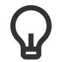 иконка lightbulb, лампочка
