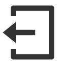 иконки logout box, logout, выход, box, коробка