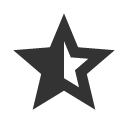 иконка star half s, star, звезда, half, батарея
