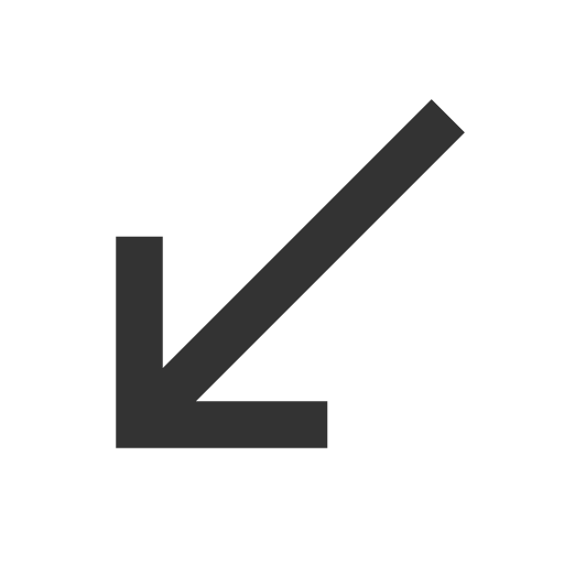 иконка arrow left down long, arrow, стрелка, left, down, long,