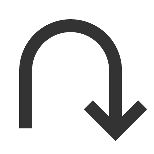 иконка arrow turn back, arrow, стрелка, turn, вращать, back,