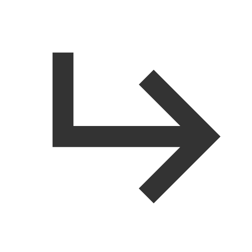 иконка corner down right, corner, down, стрелка, right,