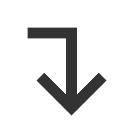 иконка corner right down, corner, right, стрелка, down,