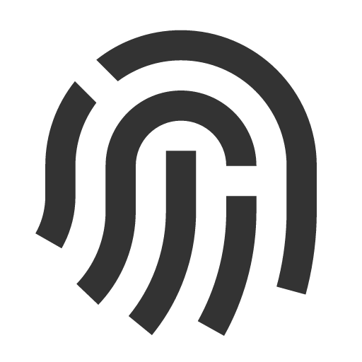иконка fingerprint, отпечаток пальца,