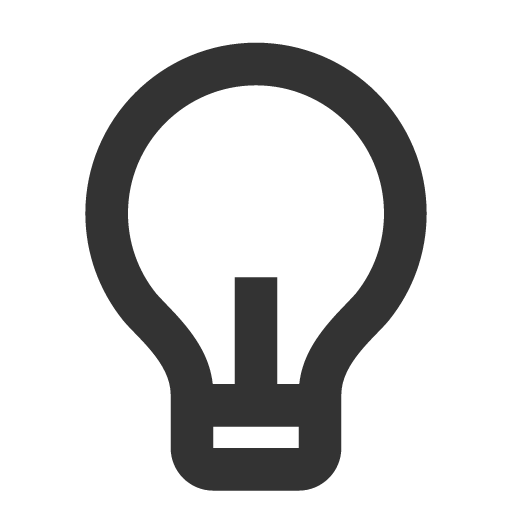 иконка lightbulb, лампочка,