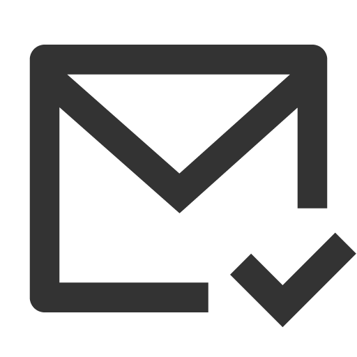 иконка mail check, mail, почта, check, галочка,