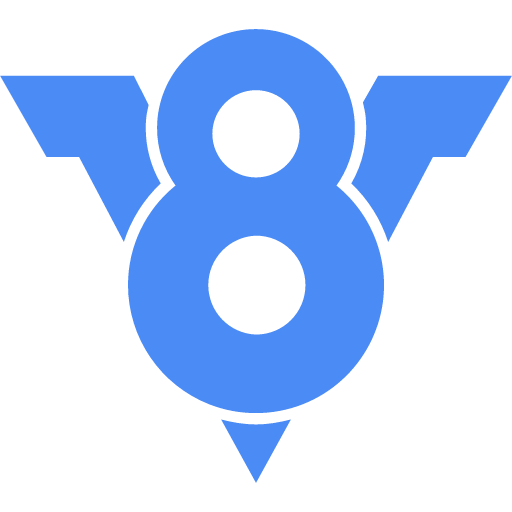 иконка v8, логотип, бренд,