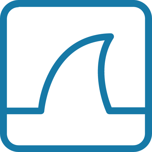 иконка wireshark, вирешарк, логотип, бренд,