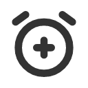 иконка alarm plus, alarm, будильник, plus, плюс
