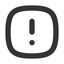 иконка alert square rounded, alert, предупреждение, square, rounded