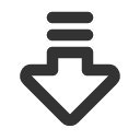 иконка arrow big down lines, arrow, стрелка, big, down, lines