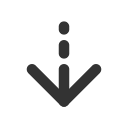 иконки arrow down dashed, arrow, стрелка, down, dashed