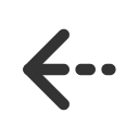 иконки arrow left dashed, arrow, стрелка, left, dashed