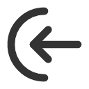 иконка arrow left to arc, arrow, стрелка, left, to, arc