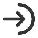 иконка arrow right to arc, arrow, стрелка, right, to, arc